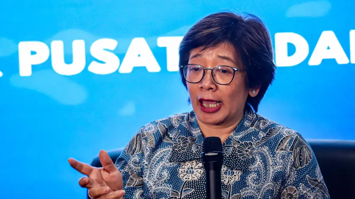 Wakil Kepala BGN Agustina Arumsari saat konferensi pers di Kantor BGN, Kamis (4/6/2026). (Salman Toyibi/Jawa Pos)
