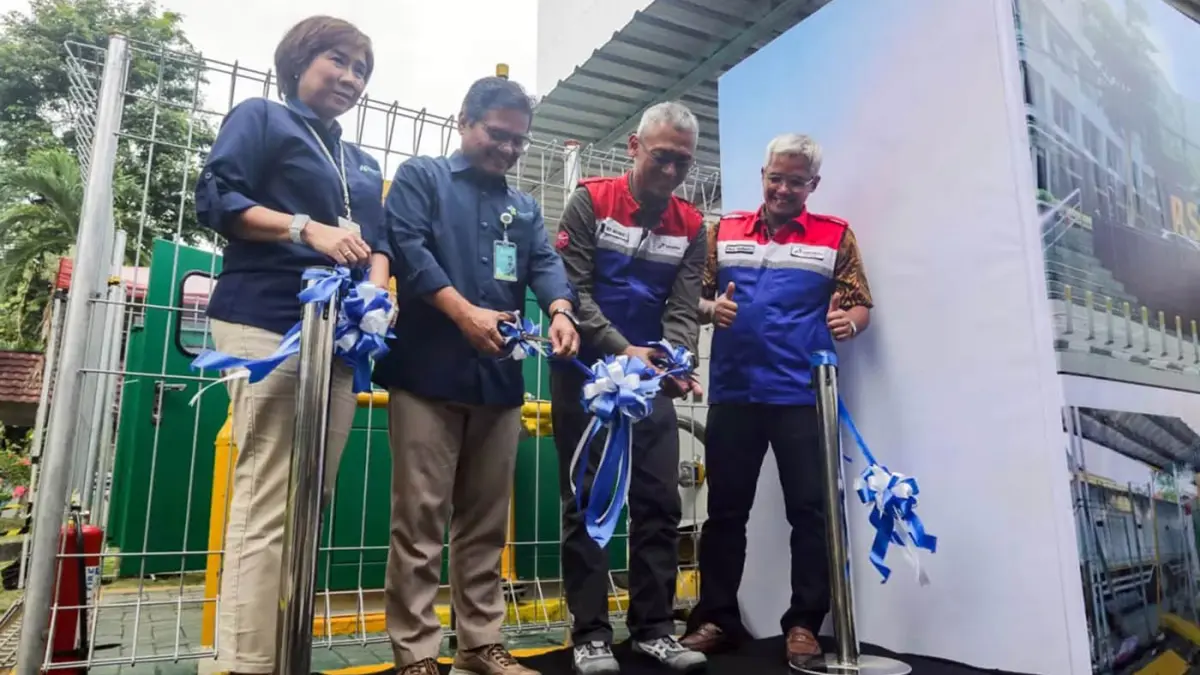 Seremoni launching memperluas pemanfaatan gas bumi di Daerah Istimewa Yogyakarta (DIY) melalui pemasangan instalasi gas bumi di Rumah Sakit Umum Pusat (RSUP) dr. Sardjito, Sleman 