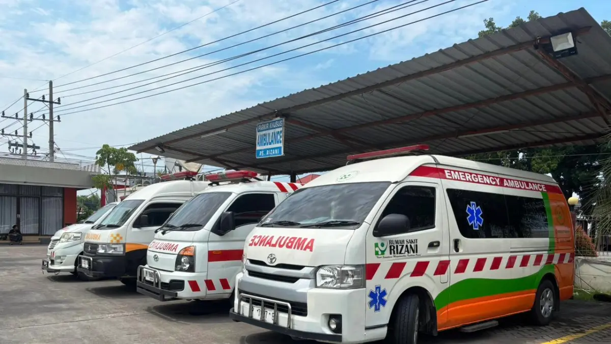 FASILITAS: RS Rizani menyiapkan sejumlah kendaraan untuk mendukung layanan antar-jemput gratis bagi pasien hemodialisis.
