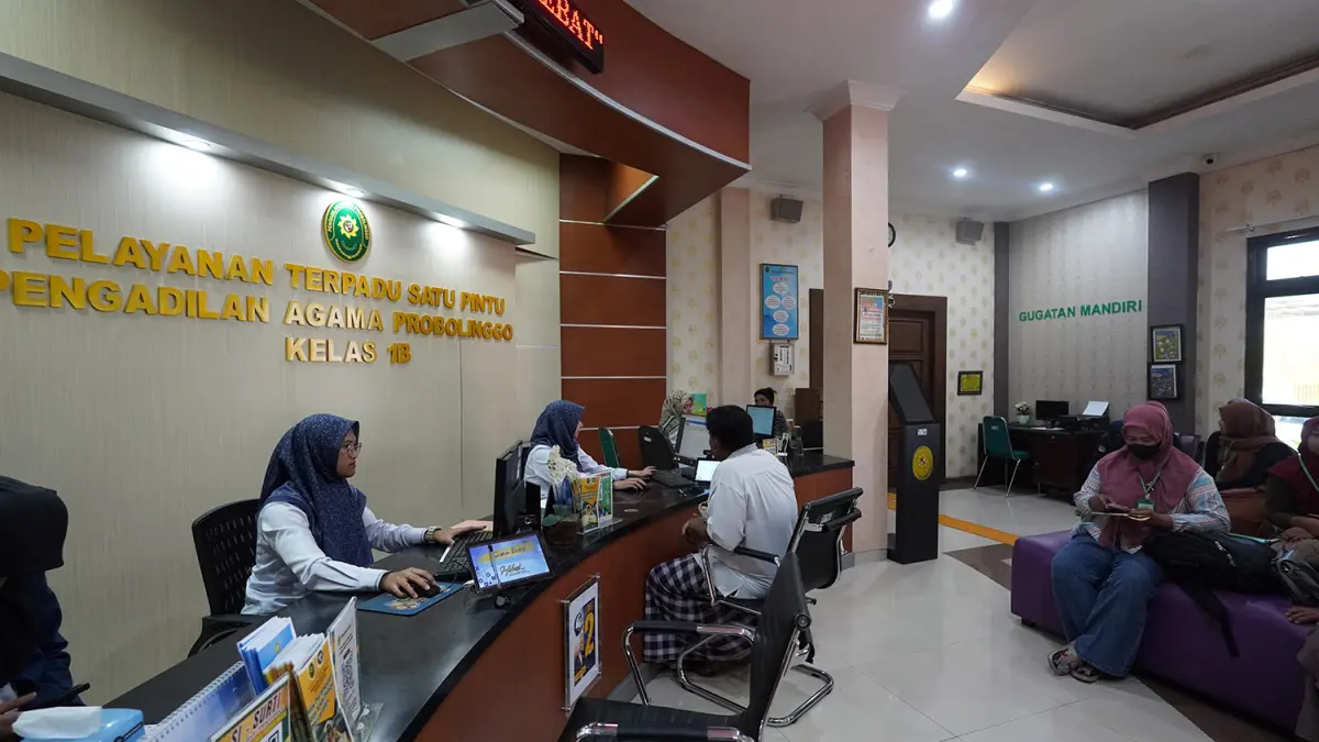 Pelayanan terpadu satu pintu di PA Kota Probolinggo. (Fahreza Nuraga/ Radar Bromo) 