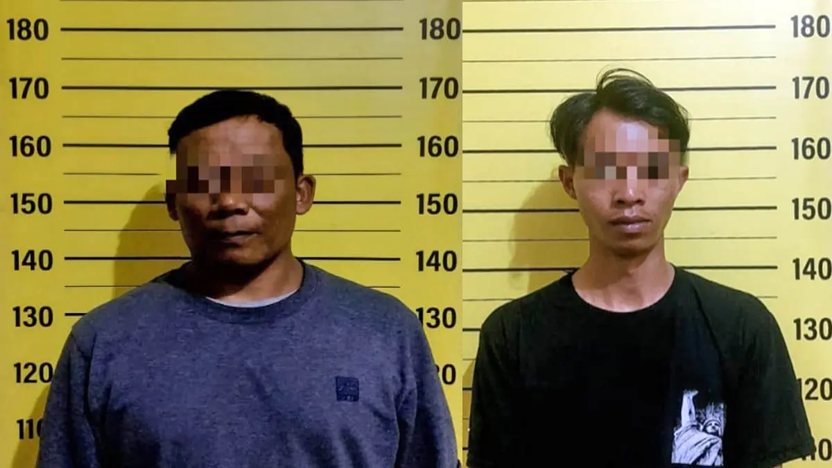 DIRINGKUS: Dua tersangka kasus pencurian sapi, Sam dan AE yang berhasil diringkus polisi. (Satreskrim for Radar Bromo)