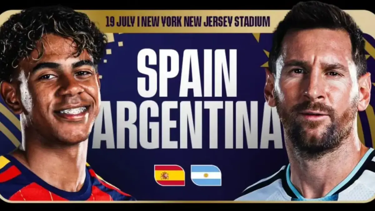 BENTROK DI FINAL: Lamine Yamal dari Spanyol (kiri) dan Lionel Messi dari Argentina (kanan)