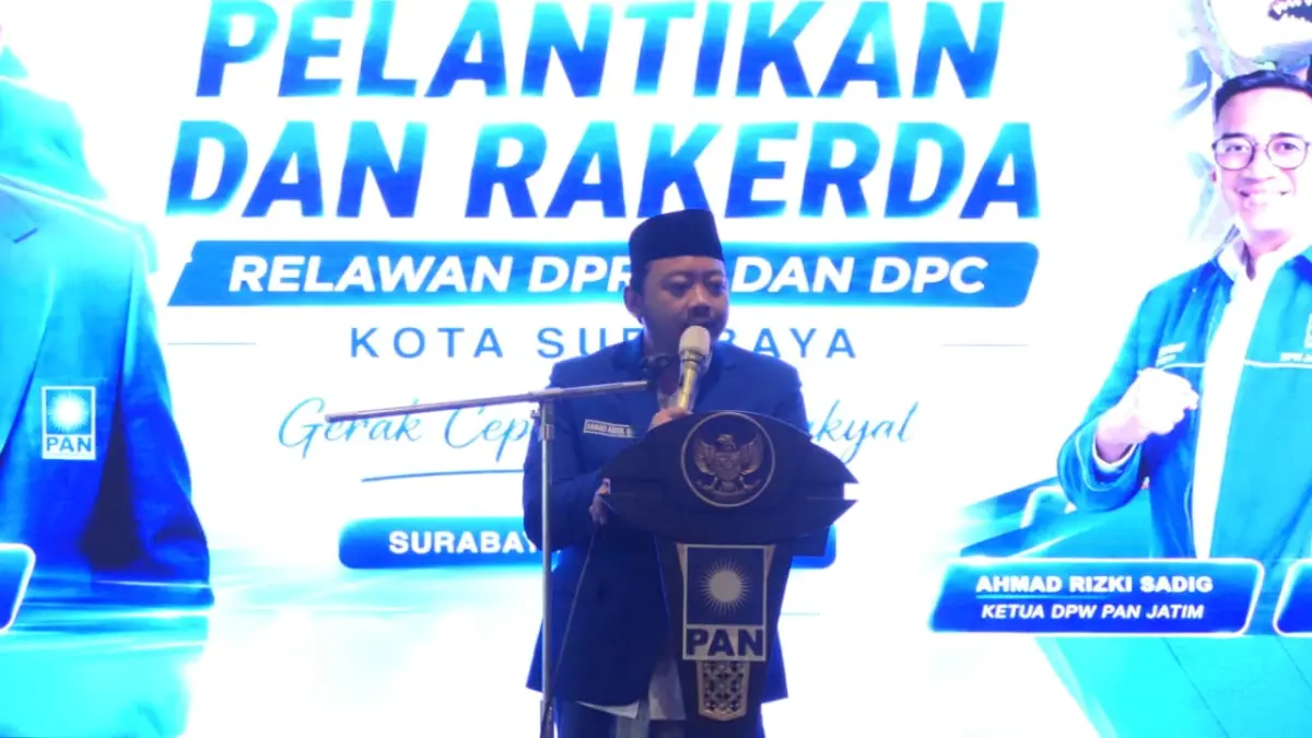 Suasana pelantikan dan raperda Partai Amanat Nasional yang digelar di Kota Surabaya. (Foto: Istimewa)