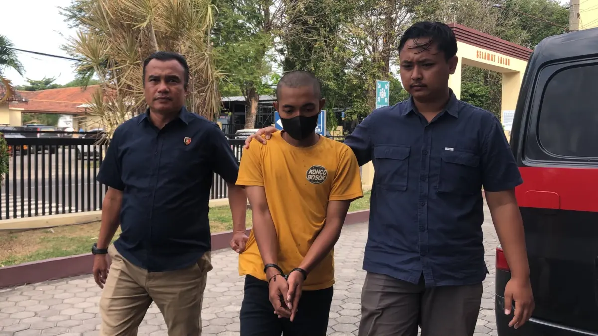 TERSANGKA: Warga Kecamatan Wonoasih, AKJ, ditetapkan sebagai pelempar bondet terhadap Muhammad Toni. (INNEKE AGUSTIN/JAWA POS RADAR BROMO)