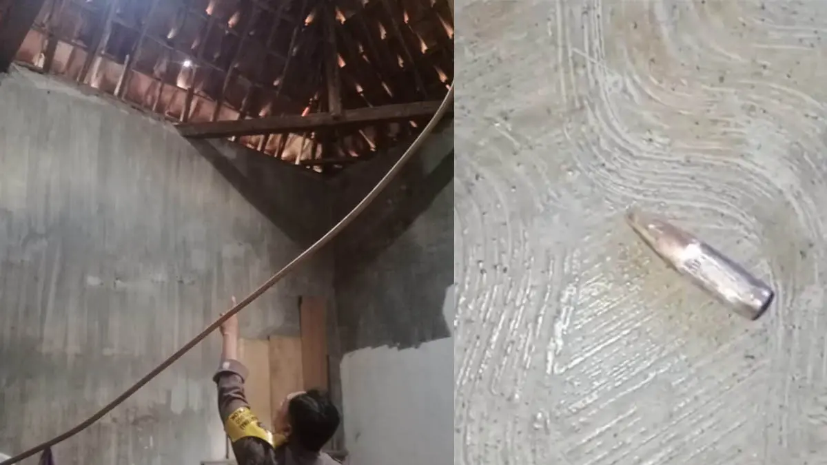 BIKIN RESAH: Proyektil peluru yang ditemukan di rumah warga Desa Alastlogo pada Rabu (22/7) sore. (Foto: Istimewa)