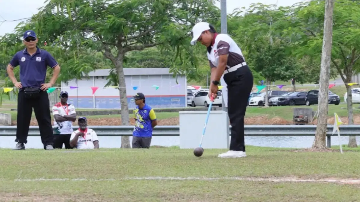 MASUK TIMNAS: Laily Maulidiana Aprilya saat bertanding di salam satu nomor di ajang 10th World Cup Woodball Championship 2026 di Perlis, Malaysia, akhir Juli. (Foto: Istimewa)