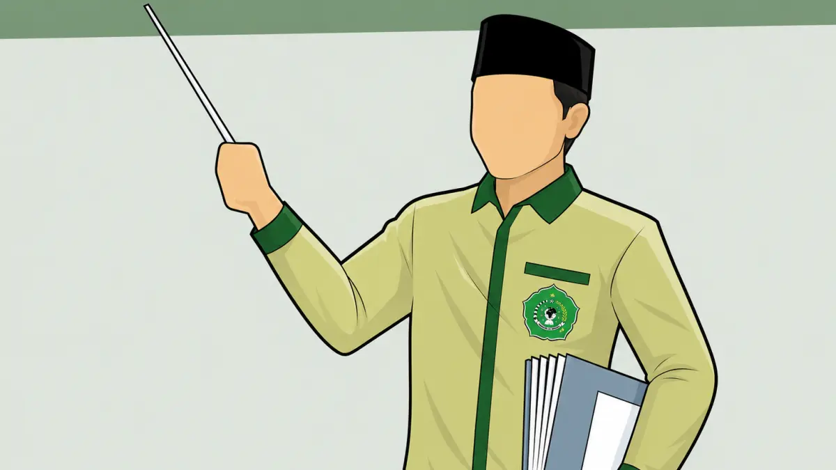 Ilustrasi guru madrasah