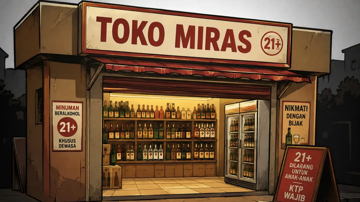 Ilustrasi toko miras