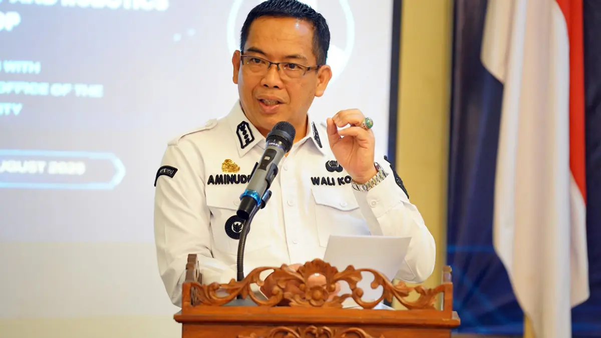 Wali Kota Probolinggo dr Aminuddin saat memberikan sambutan. 