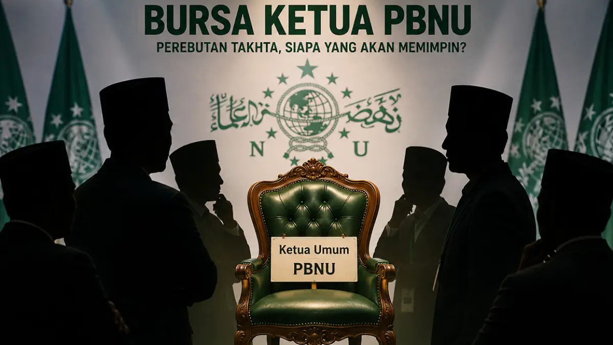 Ilustrasi bursa ketua umum PBNU. (AI)