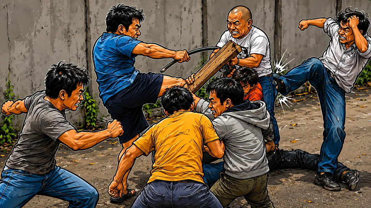 Ilustrasi kericuhan