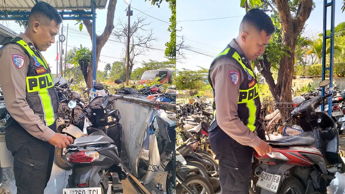 DIAMANKAN: Motor Honda Vario korban yang diamankan polisi usai terlibat kecelakaan. (Rizal Syatori/Radar Bromo)