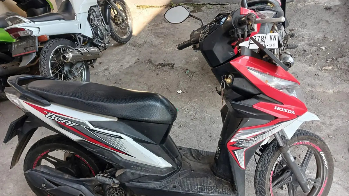 Motor Honda Beat milik korban saat diamankan.