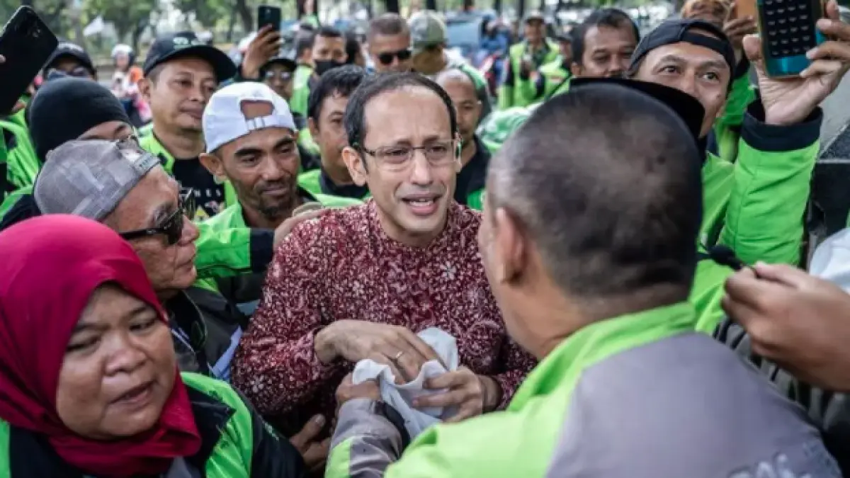 Nadiem Anwar Makarim (ANTARA FOTO/Bayu Pratama S/wsj/pri.)