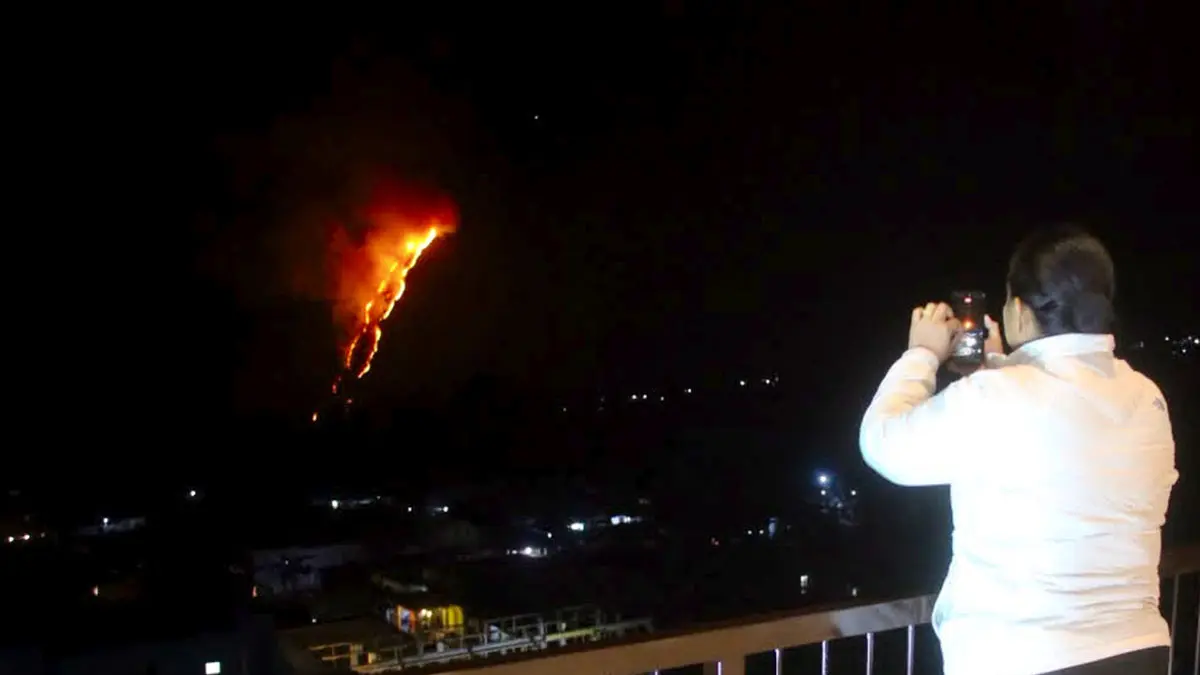 TERBAKAR: Petak 70B RPH Wonokerso di Desa Ngadirejo, Kecamatan Sukapura, terbakar. Beruntung api bisa padam sendiri.