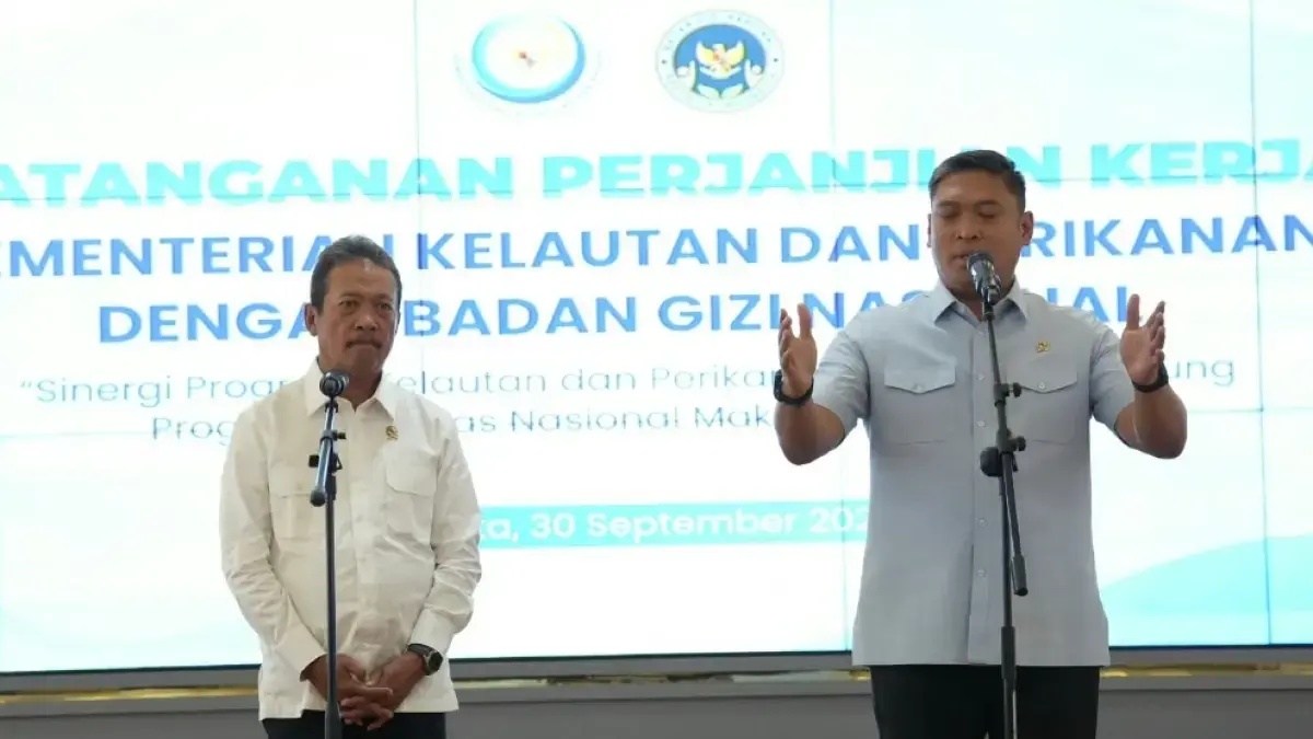 Kepala BGN Sudaryono dalam agenda penandatanganan PKS antara BGN dan KKP di Jakarta, Rabu (30/9)/(Dok/BGN)