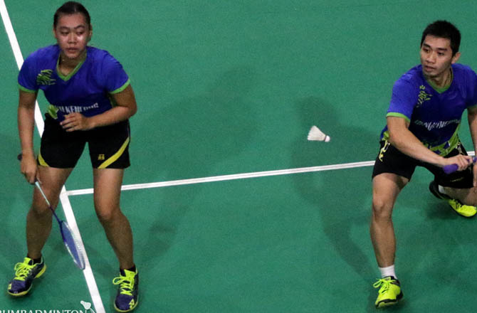 KURANG BERUNTUNG: Erwin Rendana Purnomo-Riska Ayu Indah Sari, pasangan ganda dari Klub Bayu Kencana saat berlaga di ajang sirkuit nasional. (Istimewa)