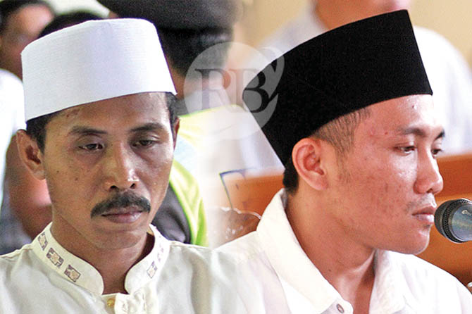 MENANTI HARI: Miarto (kiri) dan Misnari yang kena hukuman mati. (Jawa Pos Radar Bromo Photo)