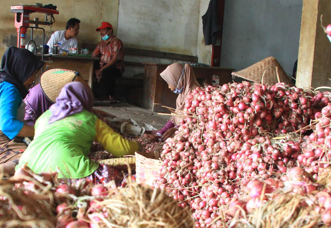 RAMAI: Aktivitas di Pasar Bawang Dringu. (Foto: dok Jawa Pos Radar Bromo)