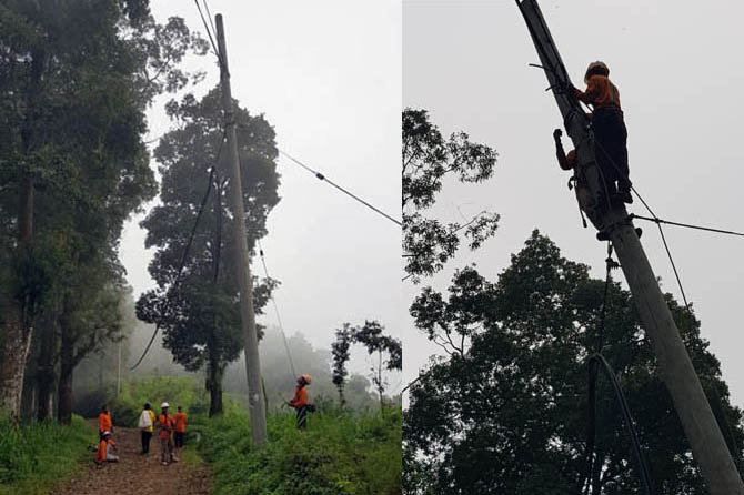 DATARAN TINGGI: Jaringan listrik di Sukapura. (Foto: Dok. Radar Bromo)