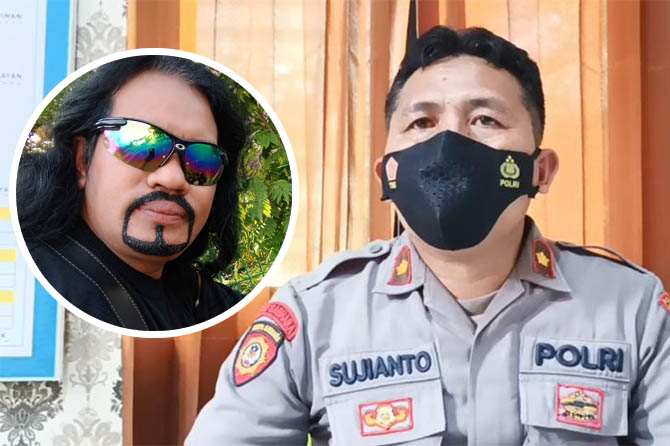 Kapolsek Kraksaan Kompol Sujianto dan inset Sahlal Hariyadi. (Istimewa)