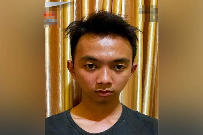 TERSANGKA: Fathur Rozi ditahan di Mapolres Pasuruan Kota. (Polres Pasuruan Kota for Radar Bromo)