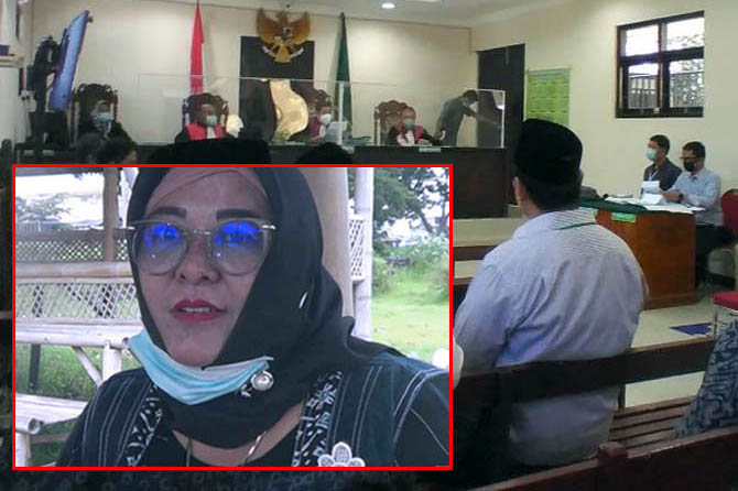 PANJANG: Persidangan yang pernah digelar di Pengadilan Negeri Kraksaan dalam perkara Eny Kusrini (inset). (Foto: Istimewa)