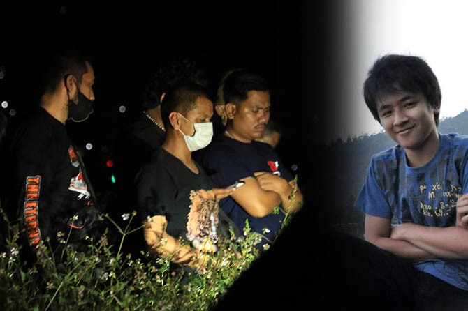 REKA ULANG: Aparat kepolisian melakukan reka ulang kasus pembunuhan Bagus Prasetya Lazuardi di Desa/Kecamatan Purwodadi, Kabupaten Pasuruan, Sabtu (16/4). Dan korban semasa hidup. (Mokhamad Zubaidillah/Radar Bromo-Istimewa)