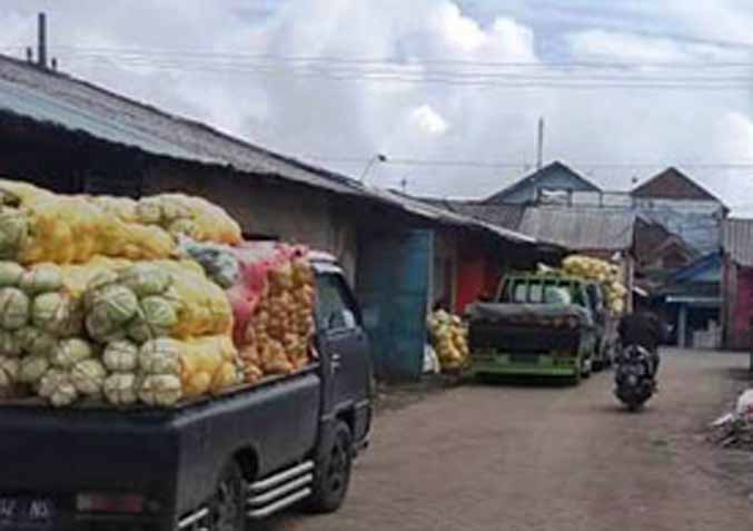 PASAR DESA: Suasana di Pasar Desa Wonosari saat pagi. Sejak Pemdes Wonosari memberlakukan penarikan biaya sewa, para pedagang merasa keberatan. (Foto: Dok. Radar Bromo)