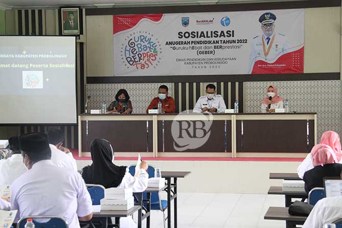 SOSIALISASI: Suasana sosialisasi Geber di Kraksaan, Rabu (24/8). (Agus Faiz Musleh/Jawa Pos Radar Bromo)