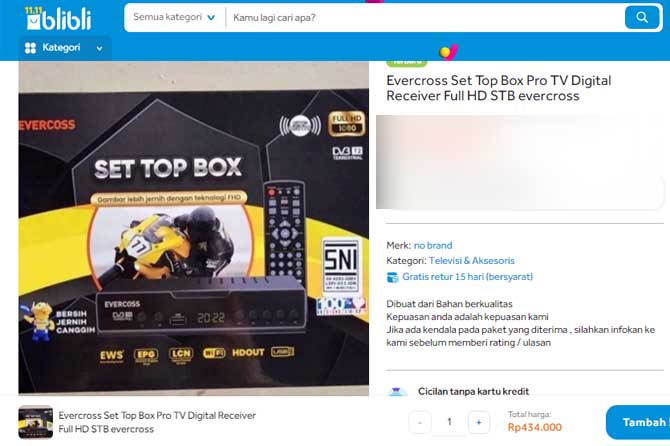 Set Top Box terbaik bisa dibeli di Blibli.com