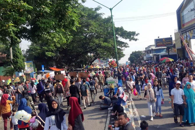 LAMA VAKUM: Car Free Day di Pandaan. (Foto: Dok. Radar Bromo)