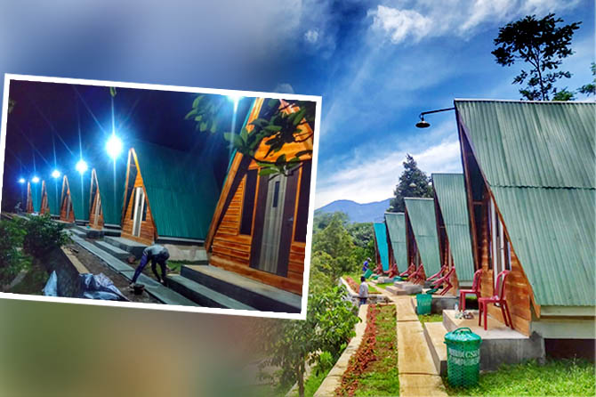 NYAMAN: Suasana Glamping Argopuro, Desa Guyangan, Kecamatan Krucil. (Achmad Arianto/Jawa Pos Radar Bromo)