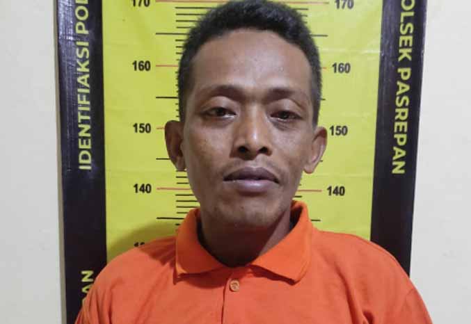 SUDAH DITAHAN: Abdul Anwar yang Menyerang Kades Petung. (Foto: dok Jawa Pos Radar Bromo)