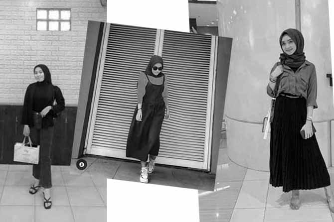 DIGEMARI MILENIAL: Mode jumpsuit (foto kiri), baju kodok, dan celana cutbray populer lagi di kalangan remaja kekinian. Gaya busana itu pernah terkenal pada era ’70-an dan ’80-an. (Foto: Devi Putri for Jawa Pos Radar Bromo)
