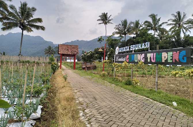 WISATA EDUKASI: Kawasan wisata edukasi Lembah Gunung Tumpeng yang kini kian banyak dikunjungi.