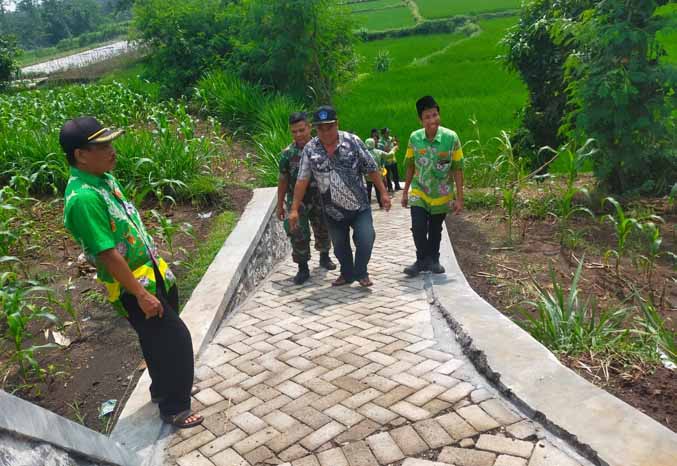 MEMADAI: Jalan usaha tani yang berada di Dusun Tanjunganom kini lebih memadai dipergunakan warga yang mayoritas petani di dusun setempat. (Foto: Untoro/Jawa Pos Radar Bromo)