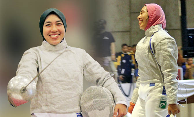 TETAP BERTAHAN: Diah Permatasari saat berlaga di ajang PON XIX Jawa barat pada 2016 silam. (Muhammad Fahmi/Radar Bromo)