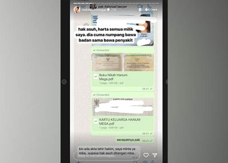 DISELINGKUHI: Pasangan Hanum Mega dan suami Achmad Herlambang. Hanum Mega sebut suaminya hanya numpang badan dan bawa penyakit usia diselingkuhi.