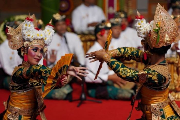 Sanggar Sankha&rsquo;a Art, duta Kabupaten Badung menampilkan palegongan klasik di Pesta Kesenian Bali (PKB) XLV 2023, Rabu 28 Juni 2023.