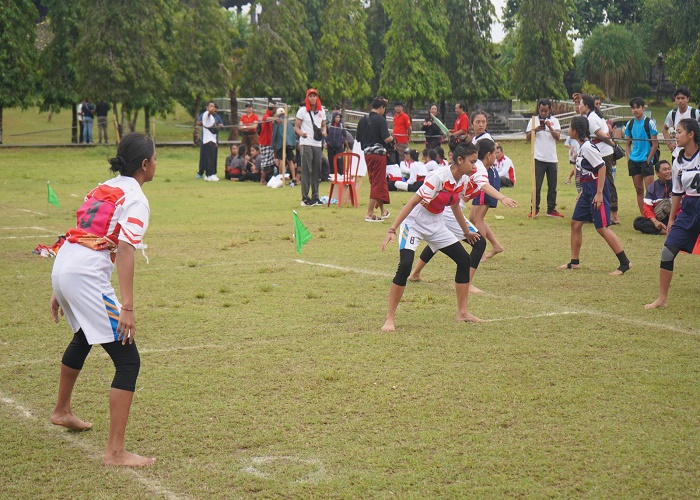 JUARA : Megoak-goakan yang terlibat dalam lomba Megala-gala di Lapangan Bajra Sandhi, Renon Denpasar dan mendapat juara 3.