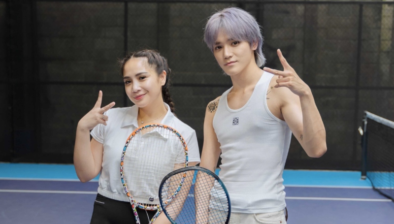MAIN TENIS: Moment Nagita dan Taeyong NCT main tenis bareng bikin histeris para fans.