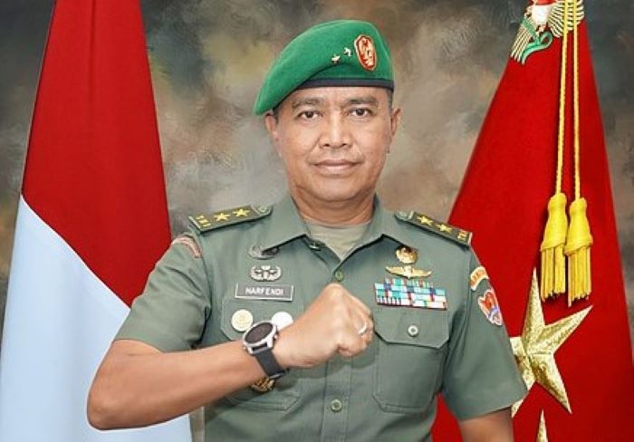 Mayjen TNI Harfendi yang menggantikan Mayjen TNI Sonny Aprianto sebagai Pangdam IX/Udayana.