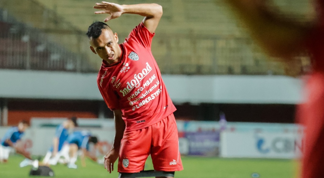 Pemain Bali United Irfan Jaya mulai pulih dari cedera jelang lawan Dewa United FC