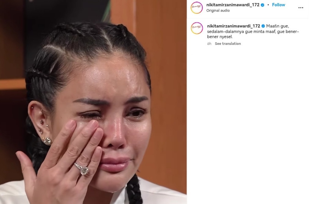 Nikita Mirzani, artis yang kerap tampil sexy ini mengunggah video permintaan maafnya sambil menangis berurai air mata di akun sosial media miliknya, @nikitamirzanimawardi_172