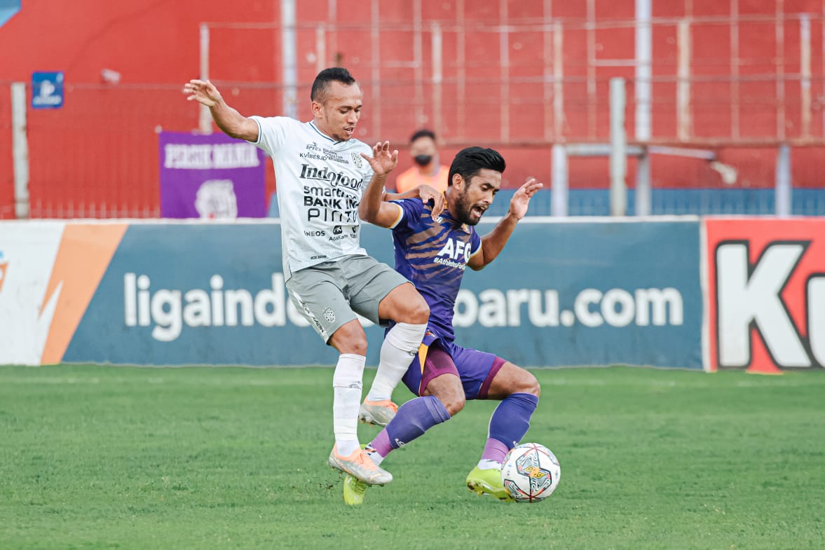 Pertemuan Bali United dengan Persik Kediri di BRI Liga 1 Indonesia musim lalu.