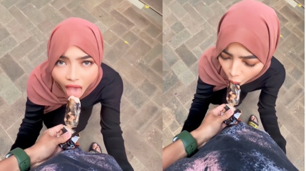 PENISTA AGAMA: Tiktoker Oklin Fia bikin konten jilat Es Krim. Namun sial, dia disebut penista agama.