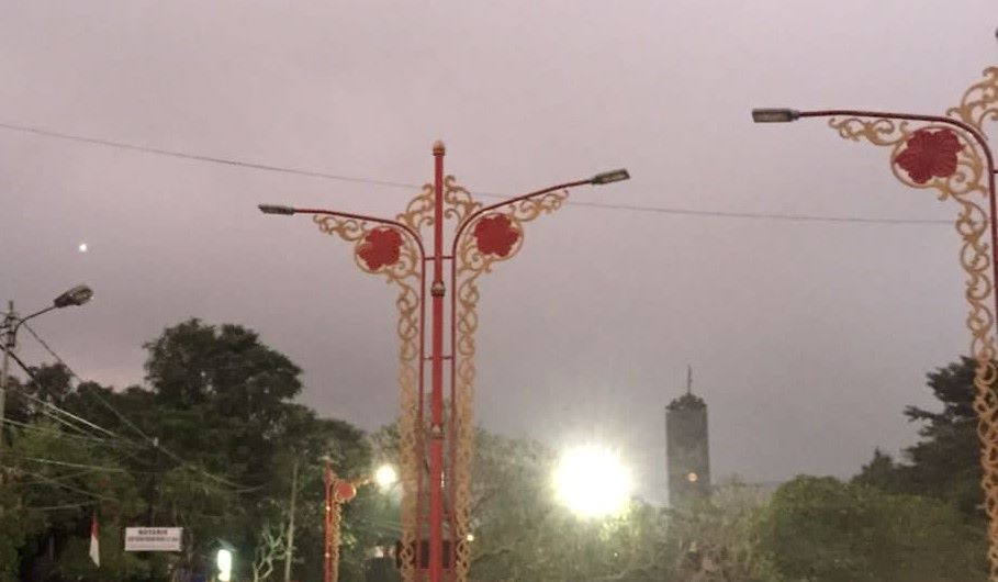 Ilustrasi lampu penerangan jalan di Kota Bangli.