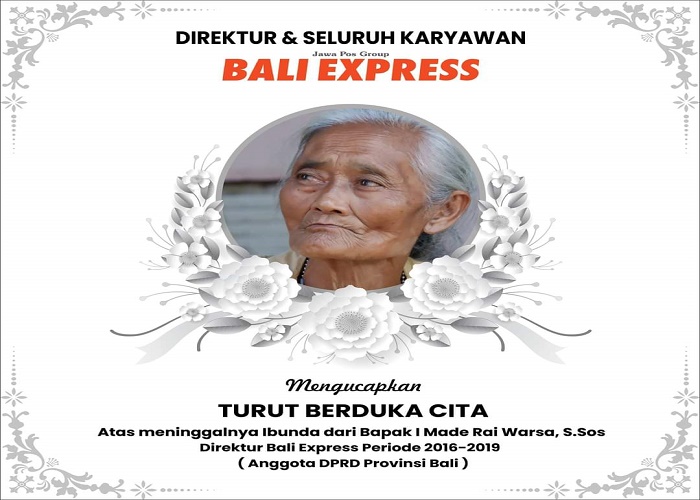 Ibunda Mantan Direktur Bali Express 2016-2019 Tutup Usia