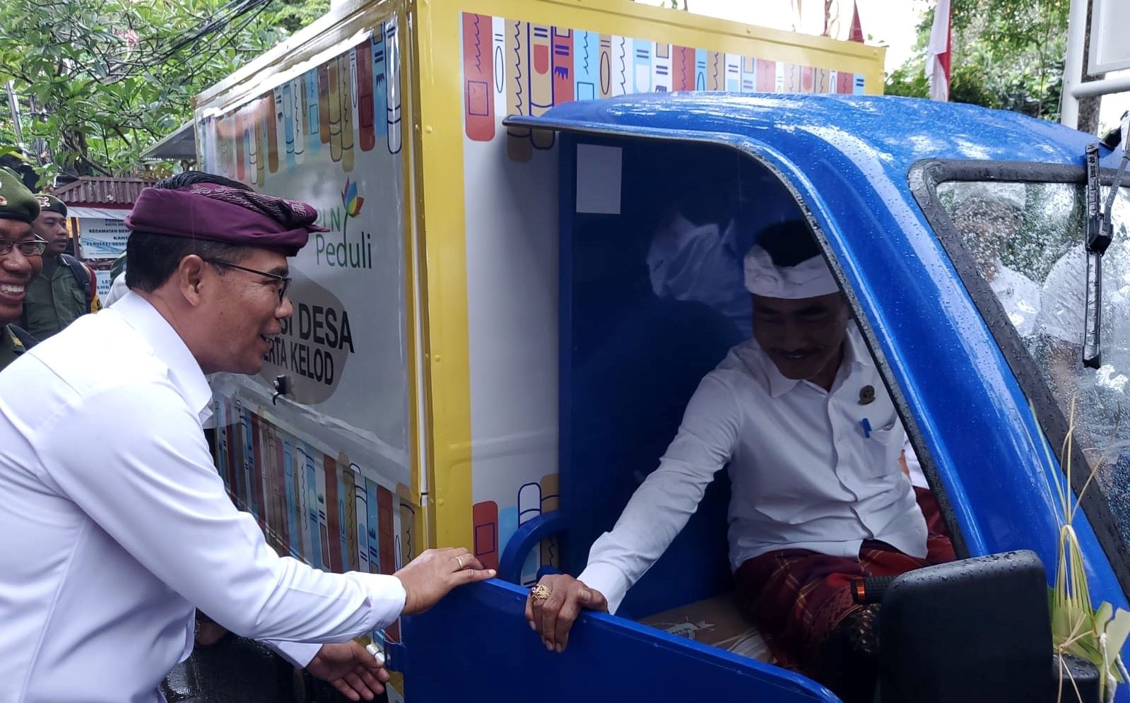 Perpustakaan keliling menggunakan kendaraan listrik di Kota Denpasar.